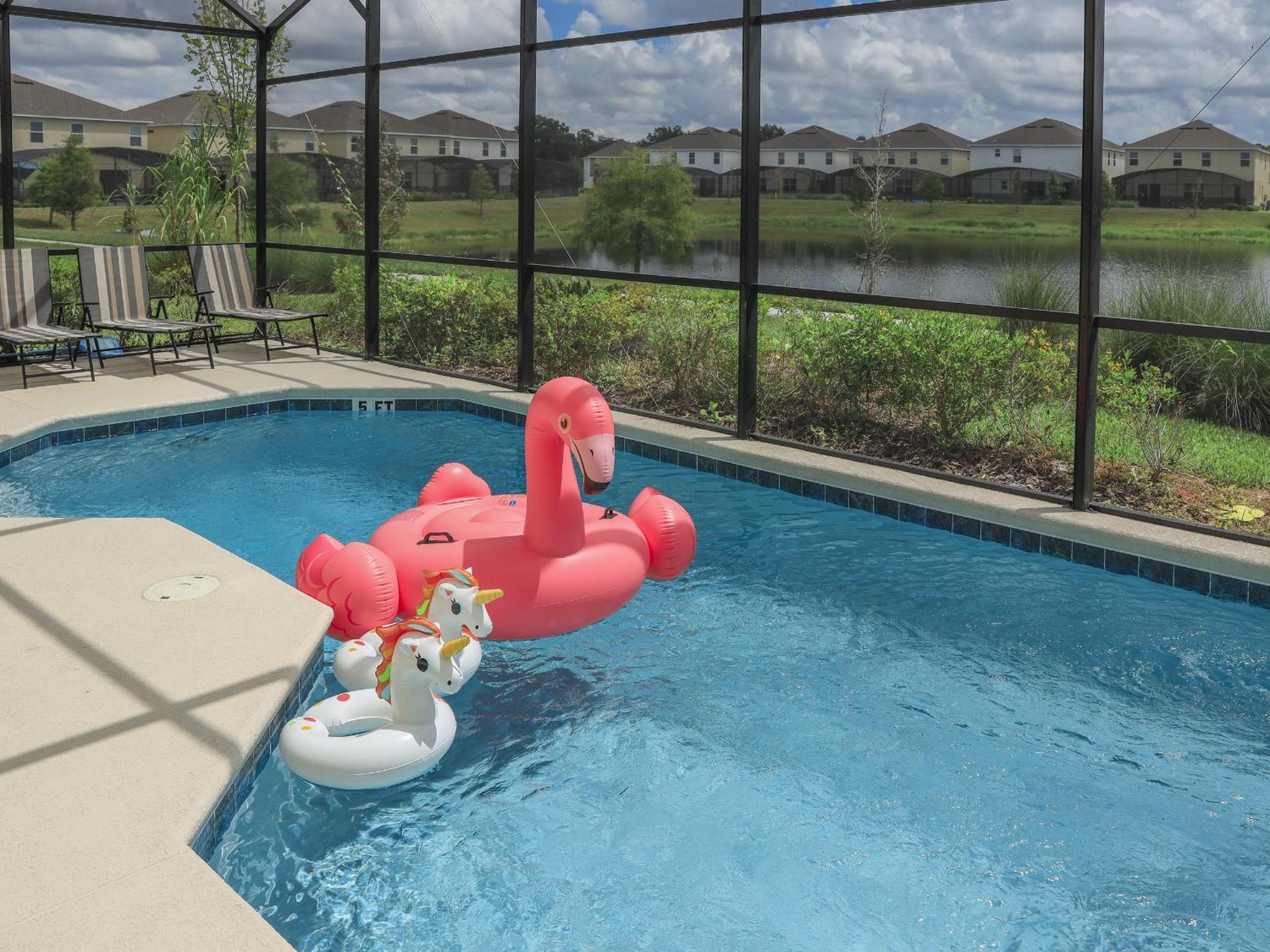 Waterfront Brand New Modern Luxury 8 Bedroom Pool House! Sleeps 16 Kissimmee Kültér fotó